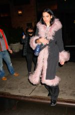 DUA LIPA Leaves Her Hotel in New York 12/07/2022