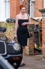 ELEANOR TOMLINSON on the Set of One Day in London 12/13/2022