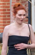 ELEANOR TOMLINSON on the Set of One Day in London 12/13/2022