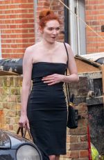 ELEANOR TOMLINSON on the Set of One Day in London 12/13/2022