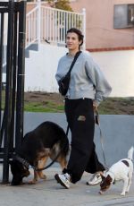 ELISABETTA CANALIS Out with Her Dogs at an iPhone Repair Store in West Hollywood 12/08/2022