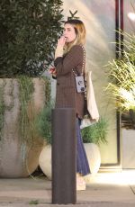 EMMA ROBERTS Leaves Madeo Restaurant in West Hollywood 12/29/2022