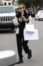 EMMA ROBERTS Out for Solo Christmas Shopping at Melrose Place in Los Angeles 12/02/2022