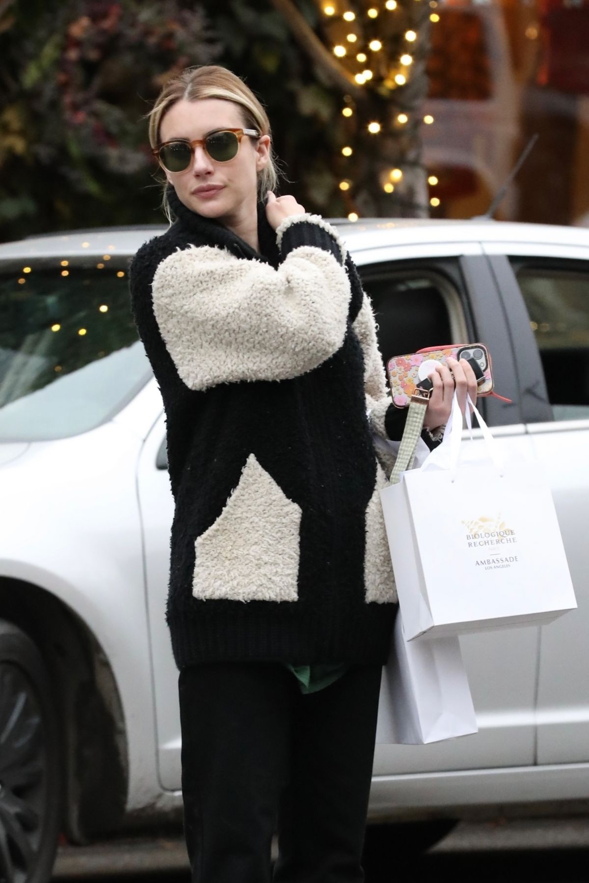 EMMA ROBERTS Out for Solo Christmas Shopping at Melrose Place in Los ...