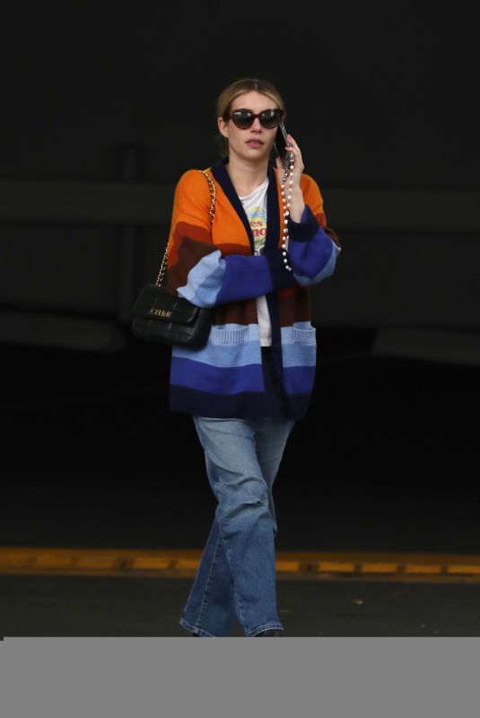 EMMA ROBERTS Stops by the Bank in Beverly Hills 12/15/2022