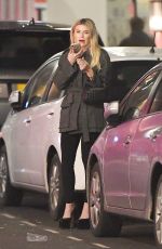 GEORGIA TOFFOLO Out Smoking After Meeting with Friends at Soho House in London 12/21/2022