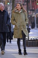 GEORGINA CHAPMAN Out with Her Father Brian in New York 12/28/2022