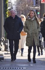 GEORGINA CHAPMAN Out with Her Father Brian in New York 12/28/2022