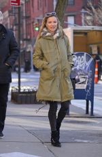 GEORGINA CHAPMAN Out with Her Father Brian in New York 12/28/2022