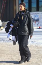 GIGI and BELLA HADID Skiing on Snow-covered Slopes of Aspen 12/19/2022