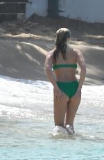 GWYNETH PALTROW and APPLE MARTIN in Bikinis at a Beach in Barbados 12/24/2022