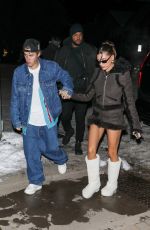 HAILEY and Justin BIEBER Night Out for Dinner with Friends in Aspen 12/29/2022