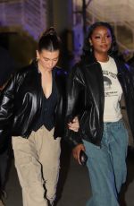 HAILEY BIEBER and JUSTINE SKYE Arrives at Lakers Game at Crypto.com Arena in Los Angeles 112/13/2022
