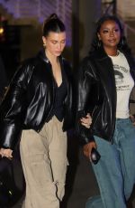 HAILEY BIEBER and JUSTINE SKYE Arrives at Lakers Game at Crypto.com Arena in Los Angeles 112/13/2022
