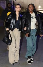 HAILEY BIEBER and JUSTINE SKYE Arrives at Lakers Game at Crypto.com Arena in Los Angeles 112/13/2022