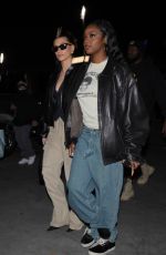 HAILEY BIEBER and JUSTINE SKYE Arrives at Lakers Game at Crypto.com Arena in Los Angeles 112/13/2022