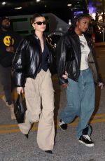 HAILEY BIEBER and JUSTINE SKYE Arrives at Lakers Game at Crypto.com Arena in Los Angeles 112/13/2022