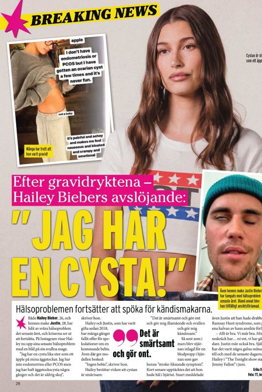 HAILEY BIEBER in Klick! Magazine, Sweden December 2022