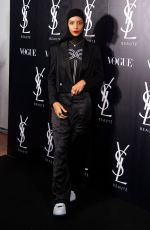 HAJAR BROWN at Vogue and Yves Saint Laurent Christmas Party in Madrid 12/14/2022