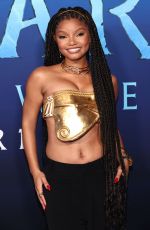 HALLE BAILEY at Avatar: The Way of Water Premiere in Los Angeles 12/12/2022