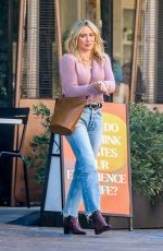 HILARY DUFF at a Lunch Break at Cafe Gratitude in Los Angeles 12/07/2022
