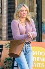 HILARY DUFF at a Lunch Break at Cafe Gratitude in Los Angeles 12/07/2022