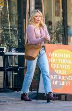 HILARY DUFF at a Lunch Break at Cafe Gratitude in Los Angeles 12/07/2022
