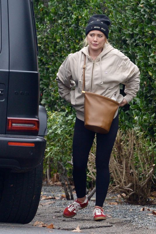 HILARY DUFF Out for Brunch in Los Angeles 12/04/2022