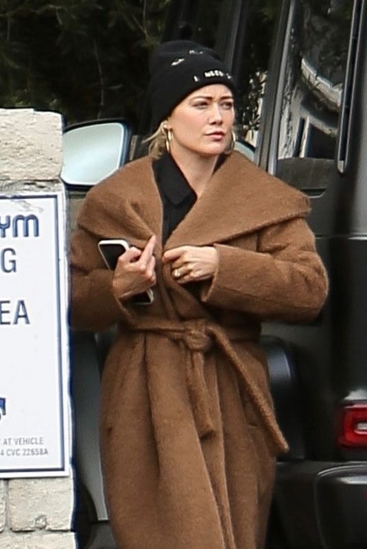 HILARY DUFF Taking Her Daughter to a Birthday Party at My Gym in Encinitas 12/04/2022