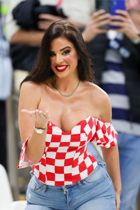 IVANA KNOLL at Argentina vs Croatia Game at FIFA World Cup in Doha 12/13/2022