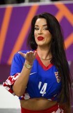 IVANA KNOLL at Croatia vs Morocco Game at FIFA World Cup in Qatar 12/17/2022