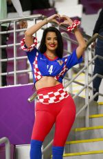 IVANA KNOLL at Croatia vs Morocco Game at FIFA World Cup in Qatar 12/17/2022