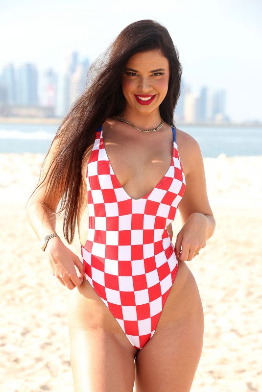 IVANA KNOLL in Swimsuit at Ras Abu Aboud Beach 974 in Doha 11/29/2022