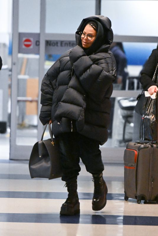 JANET JACKSON Arrives at JFK Airport in New York 12/14/2022