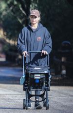 JENNIFER LAWRENCE Out with Her Baby at a School of Ducks at a Los Angeles Lake 12/29/2022