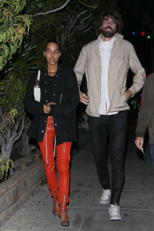 JESSICA STROTHER Out for Dinner with Her Boyfriend at Matsuhisa in Beverly Hills 11/30/2022