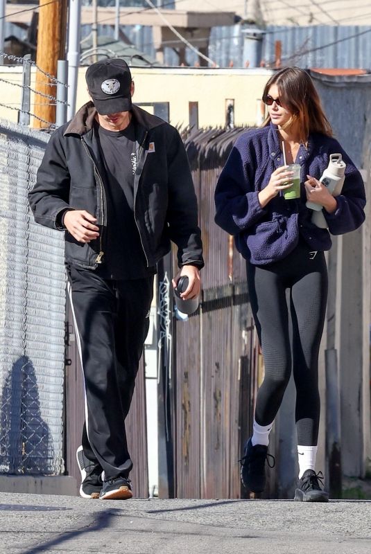 KAIA GERBER and Austin Butler Out for a Green Juice in Los Angeles 12/21/2022