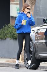 KAIA GERBER in Blue Hoodie and Yoga Pants Out in Los Feliz 12/22/2022