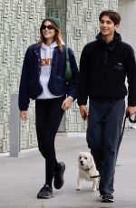 KAIA GERBER Out with a Friend at Maru Coffee in Los Angeles 12/01/2022