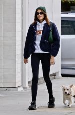 KAIA GERBER Out with a Friend at Maru Coffee in Los Angeles 12/01/2022