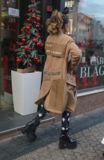 KATE BECKINSALE Out for Christmas Shopping in Zagreb 12/22/2022