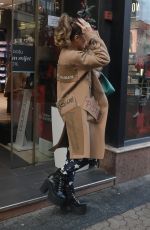 KATE BECKINSALE Out for Christmas Shopping in Zagreb 12/22/2022