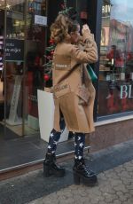 KATE BECKINSALE Out for Christmas Shopping in Zagreb 12/22/2022
