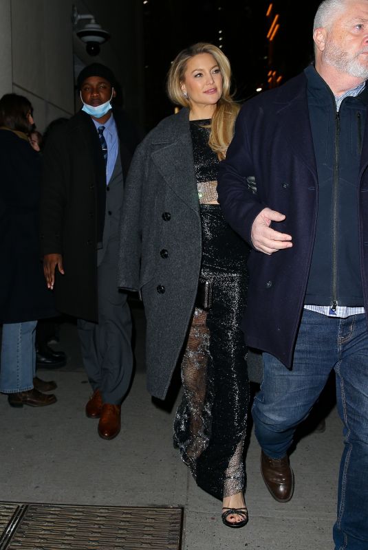 KATE HUDSON Leaves NBC Studios in New York 12/12/2022