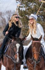 KATE HUDSON SARA FOSTER Riding Ponies in Aspen 12/21/2022