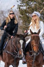 KATE HUDSON SARA FOSTER Riding Ponies in Aspen 12/21/2022