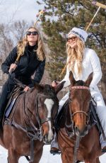 KATE HUDSON SARA FOSTER Riding Ponies in Aspen 12/21/2022