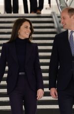 KATE MIDDLETON and Prince William Arrives at Logan International Airport in Boston 11/30/2022