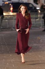 KATE MIDDLETON at Together at Christmas Carol Service at Westminster Abbey in London 12/15/2022