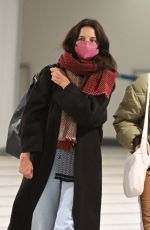 KATIE HOLMES and SURI CRUISE Arrives at Newark Airport in New Jersey 12/27/2022